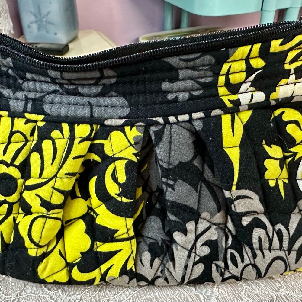 Vera Bradley Yellow Floral Cosmetic Bag